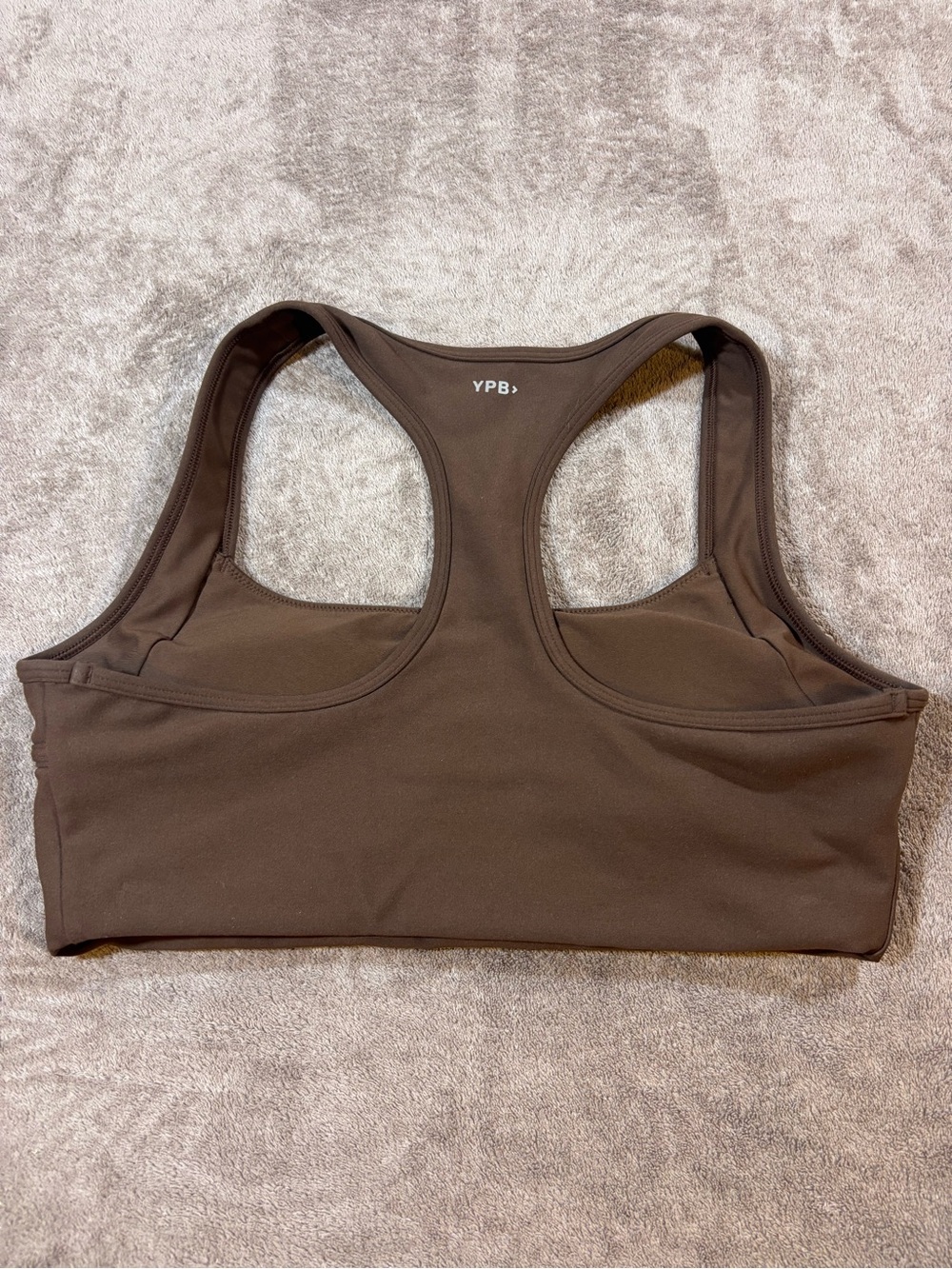 Abercrombie YPB sculptLUX Brown Racerback Sports Bra Womens Medium - Picture 4 of 5